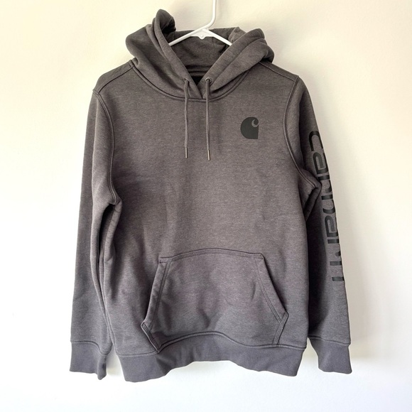 Carhartt Relaxed Fit Grey Hoodie Sweatshirt - Picture 1 of 12